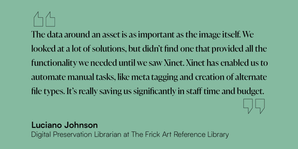 Frick Collection Data Asset Management